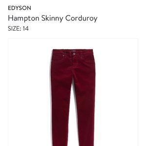 Cranberry corduroy NWT